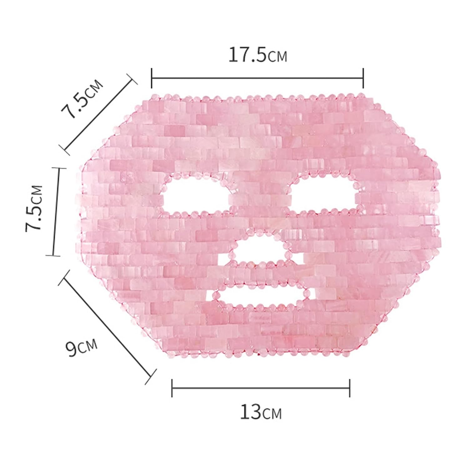 Jade Face Mask Natural Crystal Facial Mask Jade Ice Sleeping Mask Beauty Skincare Massage Tool for Face to Promote Relaxation and Stress Relief Rose Quartz Gifts (Color : Aventurine Jade)