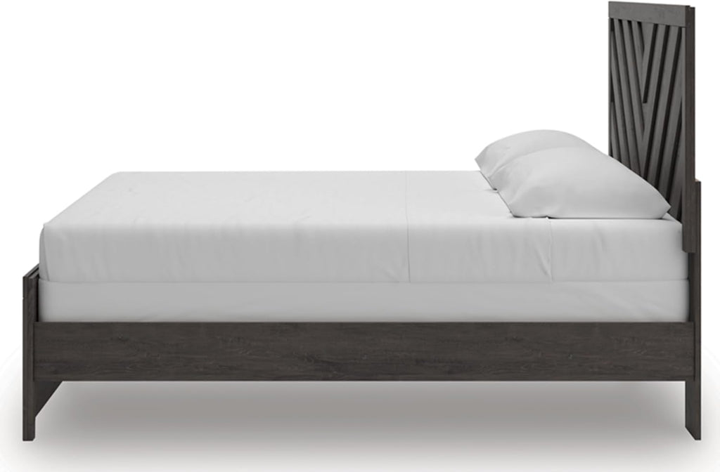 Signature Design by Ashley Prendonea Casual King Panel Bed, Foundation or Box Spring Needed, Gray