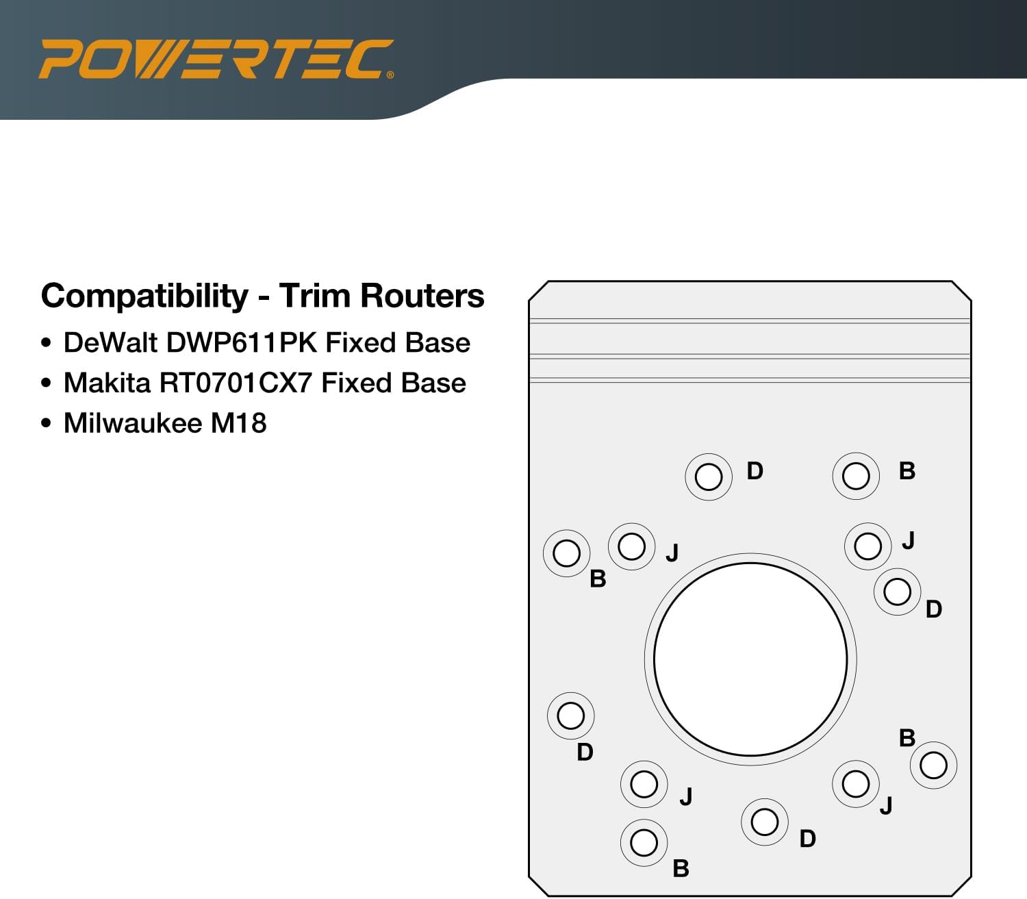 POWERTEC 72210 110' Track Saw Guide Rail Joining Set for Milwaukee Track Saws Includes 2x55 Guide Rails with Connectors, and Guide Rail Adapter for Fixed Base DeWalt, Makita & Milwaukee Trim Routers