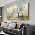 VHMING Abstract Wall Art Artwork Retro Trees Pictures Decor Canvas Painting Framed Ready to Hang Living Room Bedroom and Office Wall Decor 24x48 Inch