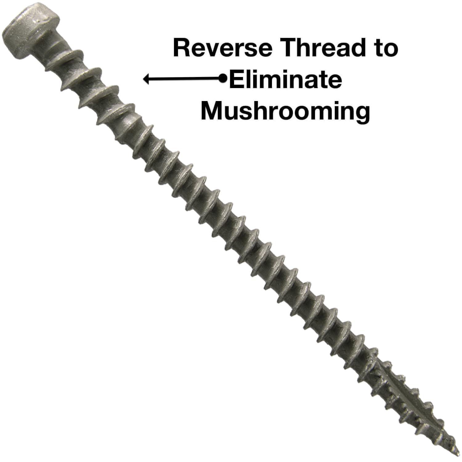 10 x 2-3/4' Castle Gray Composite Decking Wood Screw Torx/Star Drive Head - Exterior Coated - AQC Lumber Compatible - 5 Pound CASE ~3870 Screws