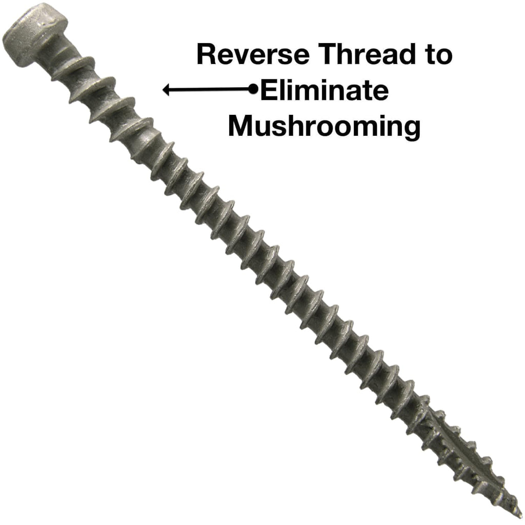 Jake Sales #10 x 2-3/4' Castle Gray Colored Composite Decking Wood Screw with Torx/Star Drive Head - Decking Exterior Coated - AQC Lumber Compatible Full Box ~ Screws