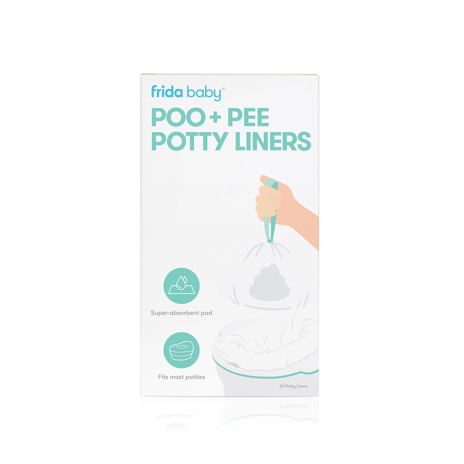 Frida Baby Poo + Pee Potty Liners, Leak-Proof, Super-Absorbent Liners Potty_Bags, Fits Most Potty Chairs for Easy Cleanup, 30 Count (Pack of 12)