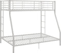 Walker Edison Dunning Urban Industrial Twin Over Double Metal Bunk Bed, Twin Over Double, White
