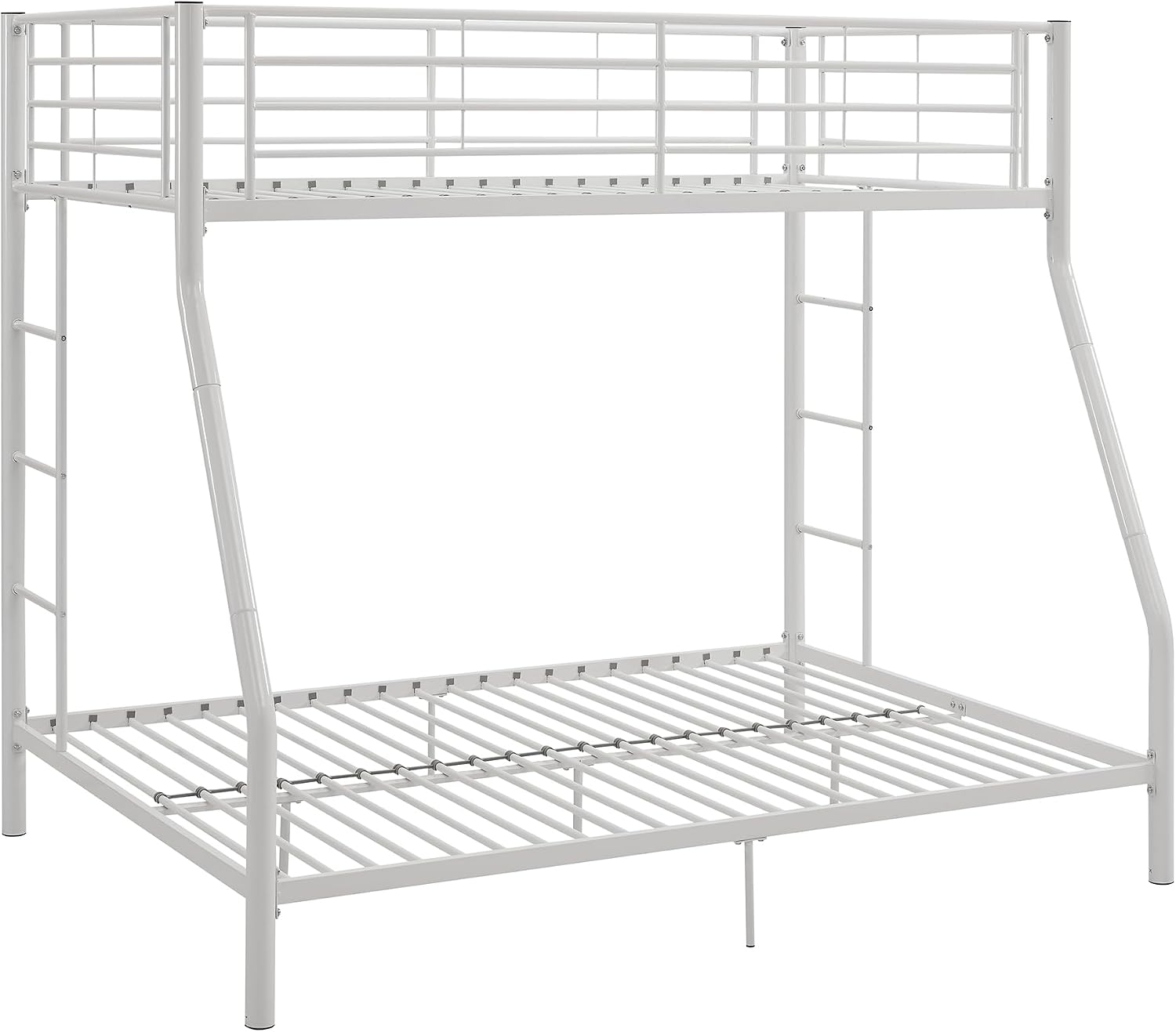 Walker Edison Dunning Urban Industrial Twin Over Double Metal Bunk Bed, Twin Over Double, White