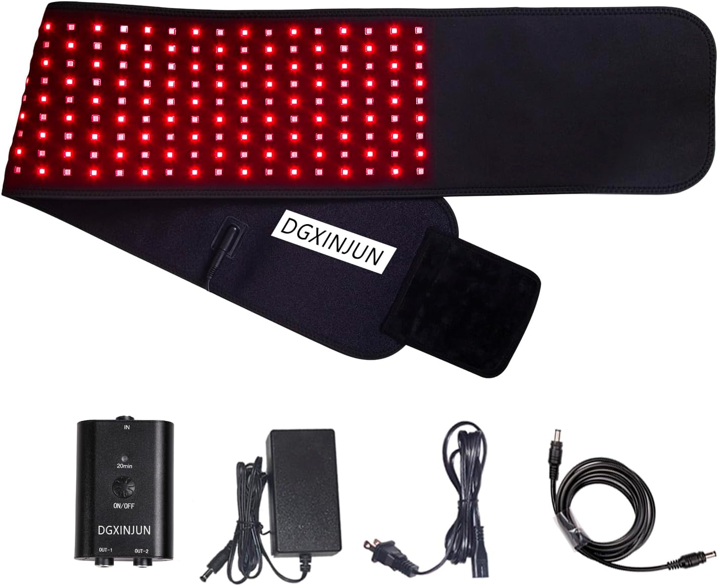 DGXINJUN Red Light Therapy Belt for Body, Infrared Light Therapy Wrap, Wearable Light Wrap for Lower Back Pain Relief Waist Belly Joint Muscle for Daily Comfort & Wellness Support