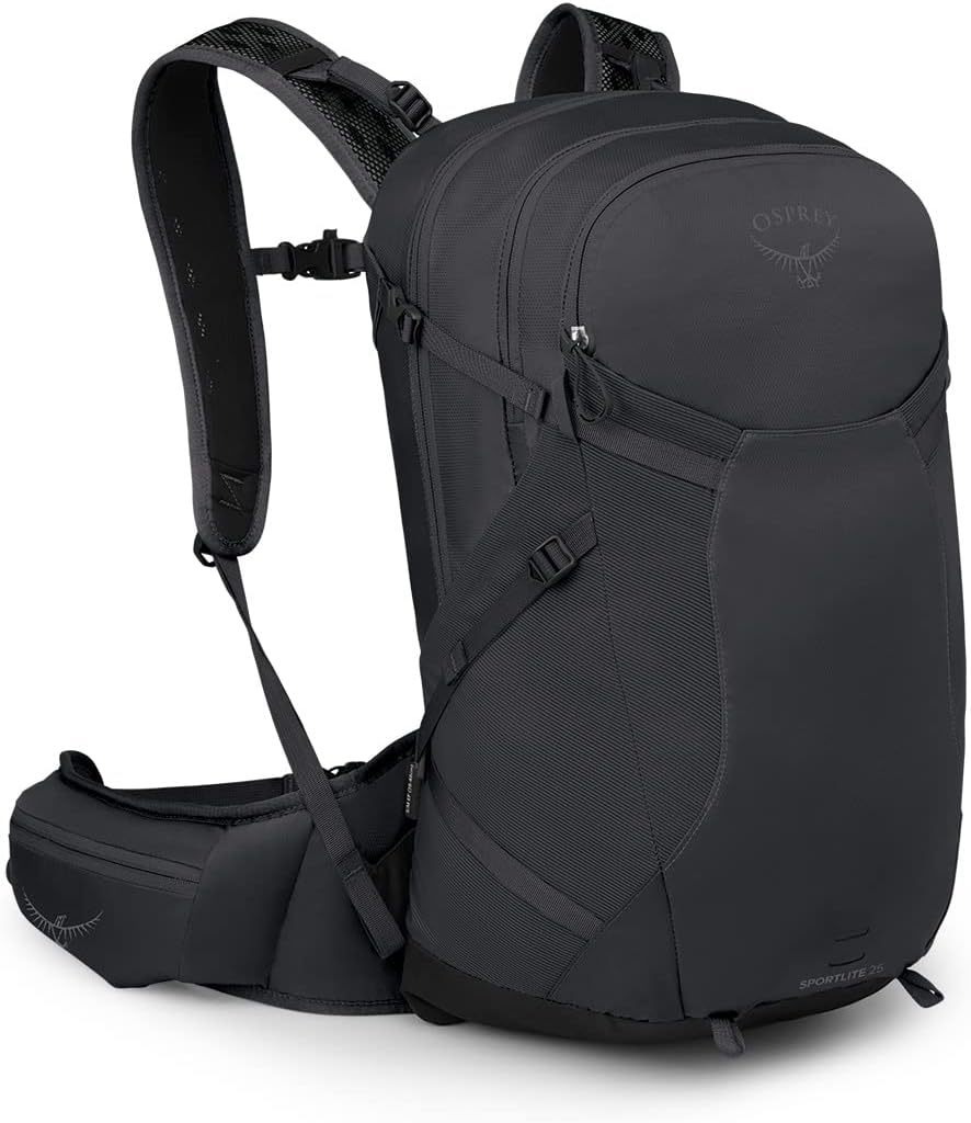 Osprey Sportlite 25L Lightweight Hiking Backpack for Men and Women, Dark Charcoal Grey, S/M, Extended Fit