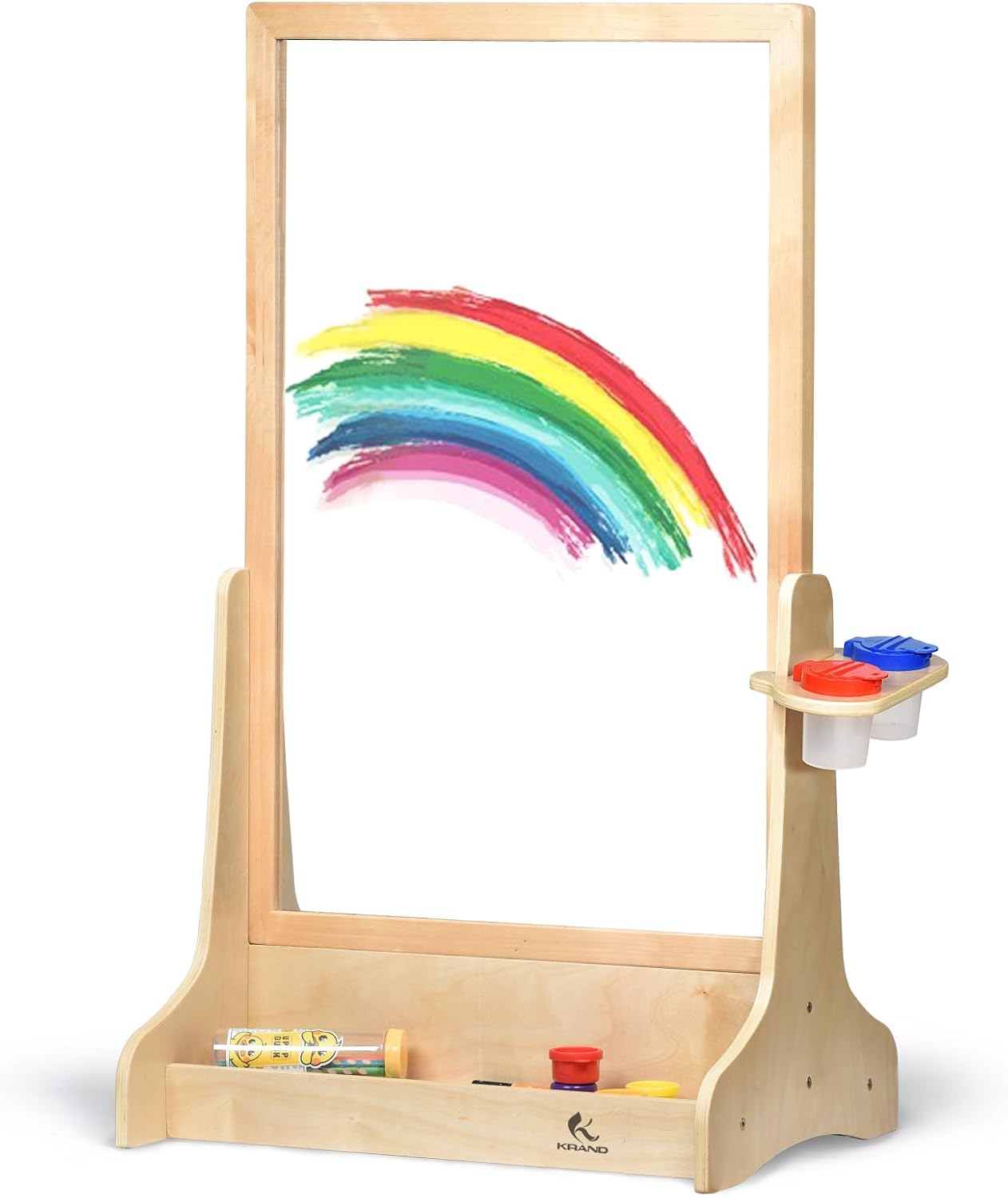 Double-Sided Plexiglass Painting Art Easel, Easy to Clean, Kids Drawing Board On Both Sides, Fun Arts and Crafts Activity for Boys and Girls Indoor and Outdoor