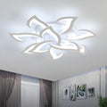 Goeco Dimmable Ceiling Light, 10-Petal Flower White LED 3000K-6500K Ceiling Fixture with Remote/App Control, Modern Flush Mount Ceiling Light for Living Room, Bedroom, Dining Room