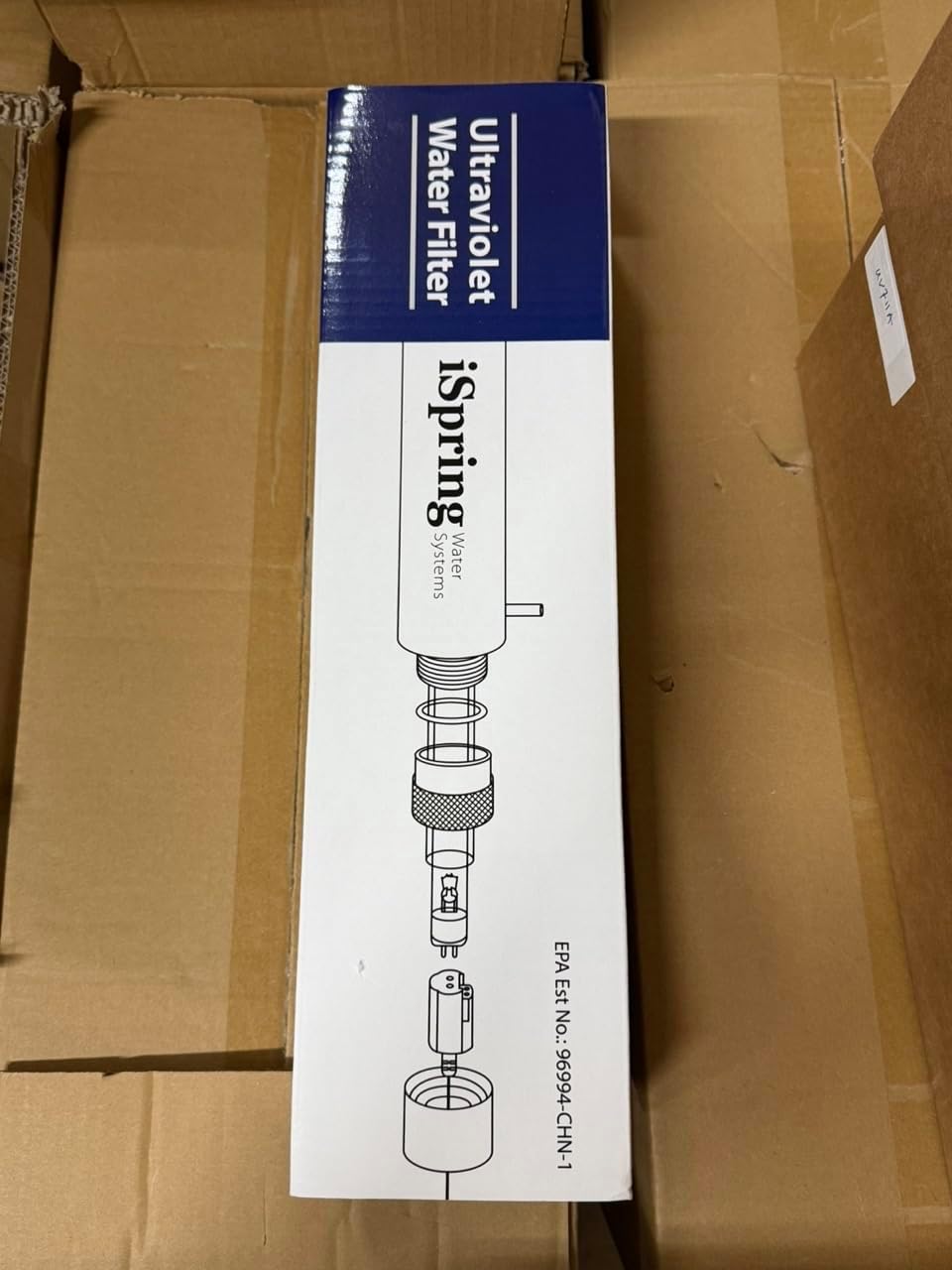 iSpring UVF11A UV Ultraviolet Light Water Filter with Smart Flow Control Switch 11W, 110V, 10-INCH