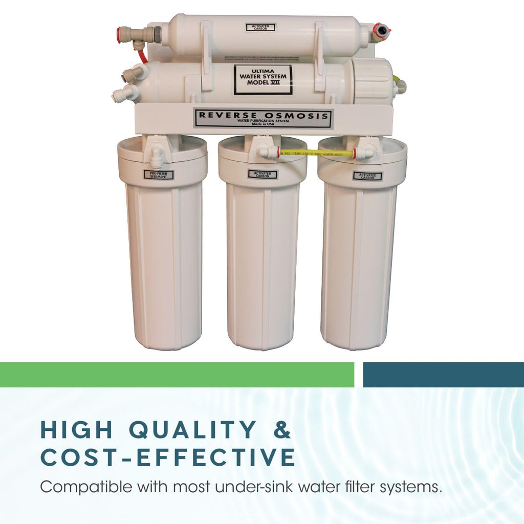 Ultima 7/VII 5 Stage Universal Reverse Osmosis Under Sink Water Filter System Replacements with 50 GPD RO Membrane and Alkalizer Post Carbon Filter Kit…