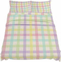 Green Beige Plaid Cal King Sheet Set 4 Piece Bedding - Farmhouse Art Checkered Rustic Breathable Comfy Cooling Bed Sheets & Pillowcase Sets, Hotel Luxury Flat Sheets Deep Pockets Fitted Sheet