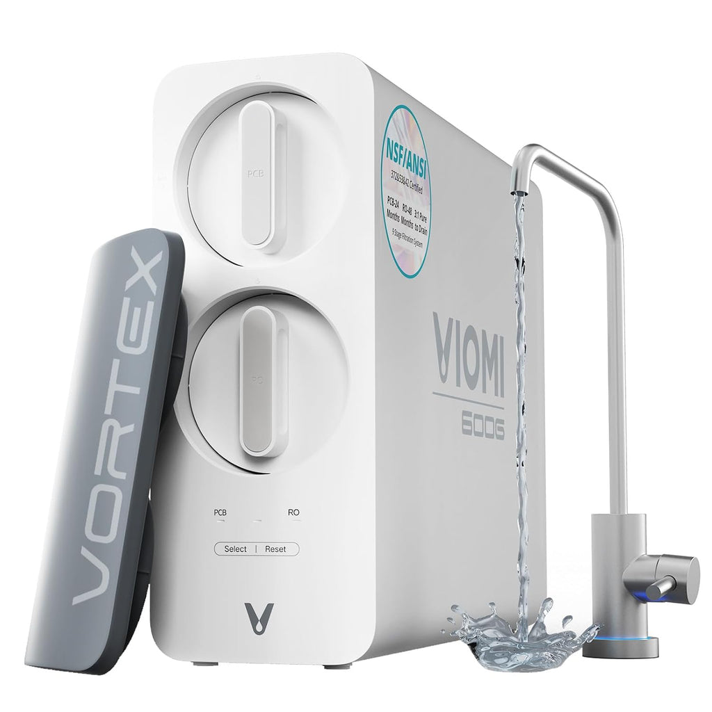 VIOMI 600GPD RO Water Filtration System, TDS and PFOS/PFOA Reduction, 9-Stage Reverse Osmosis Water Filter, NSF/ANSI 42, 53, and 372 Certified, Tankless Reverse Osmosis System Under Sink with Faucet