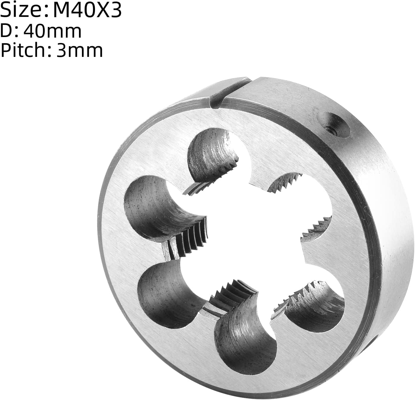 Burkit M40 X 3 Tap and Die Set, M40 x 3.0 Machine Thread Tap and Round Die Right Hand