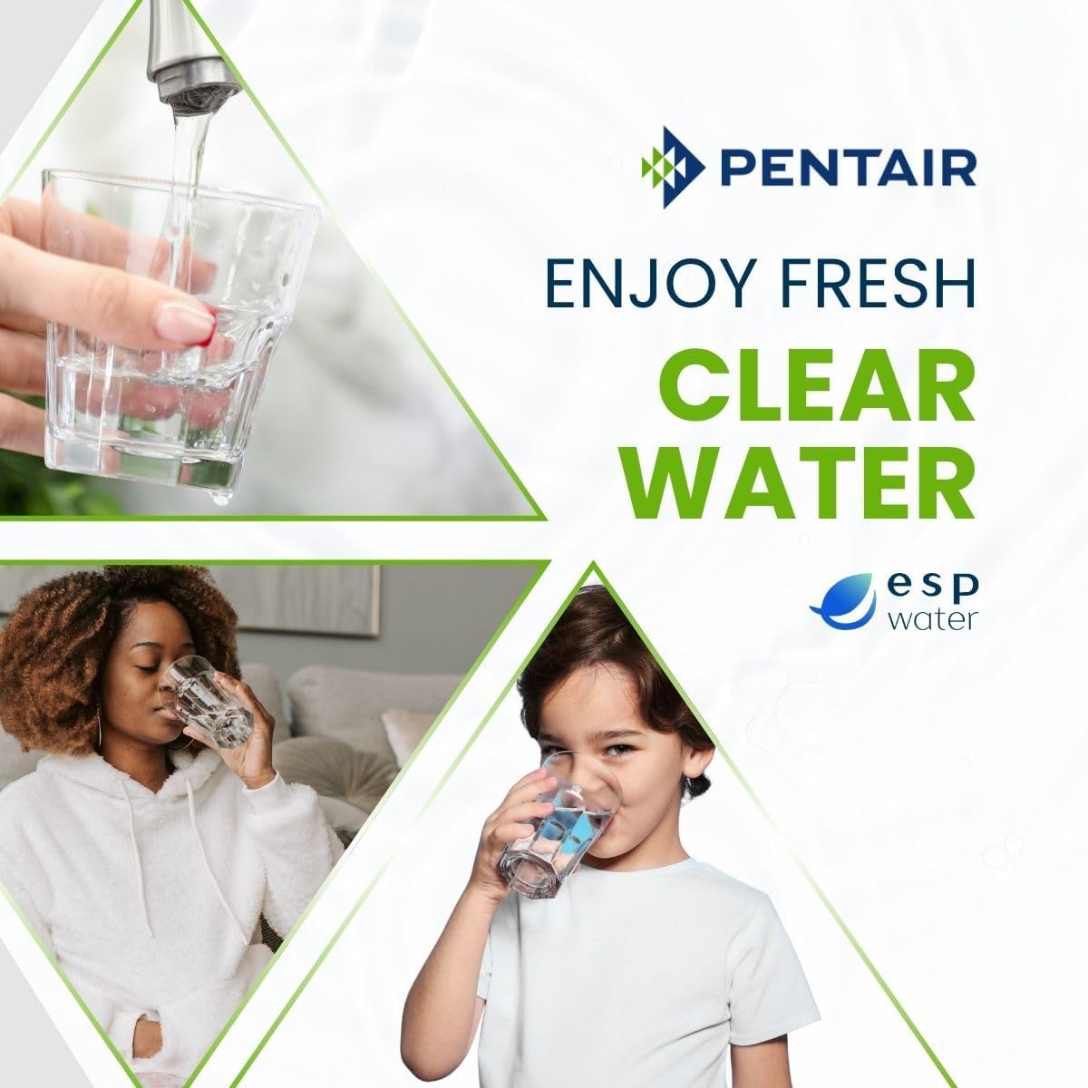 Pentair GRO-75EN 1:1 Reverse Osmosis Membrane Replacement Filter – 75 GPD High-Efficiency RO Cartridge with Flow Control, Check Valve and Quick Connect Fittings for Under-Sink Water Filtration 4004425