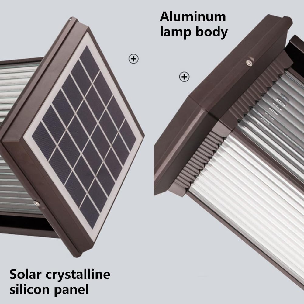 Solar Wall Light Outdoor Lantern Wall Sconce Waterproof Front Porch Lamp Exterior Wall Mount Lighting Fixture with Ribbed Glass for Patio Garage Garden Barn Yard House