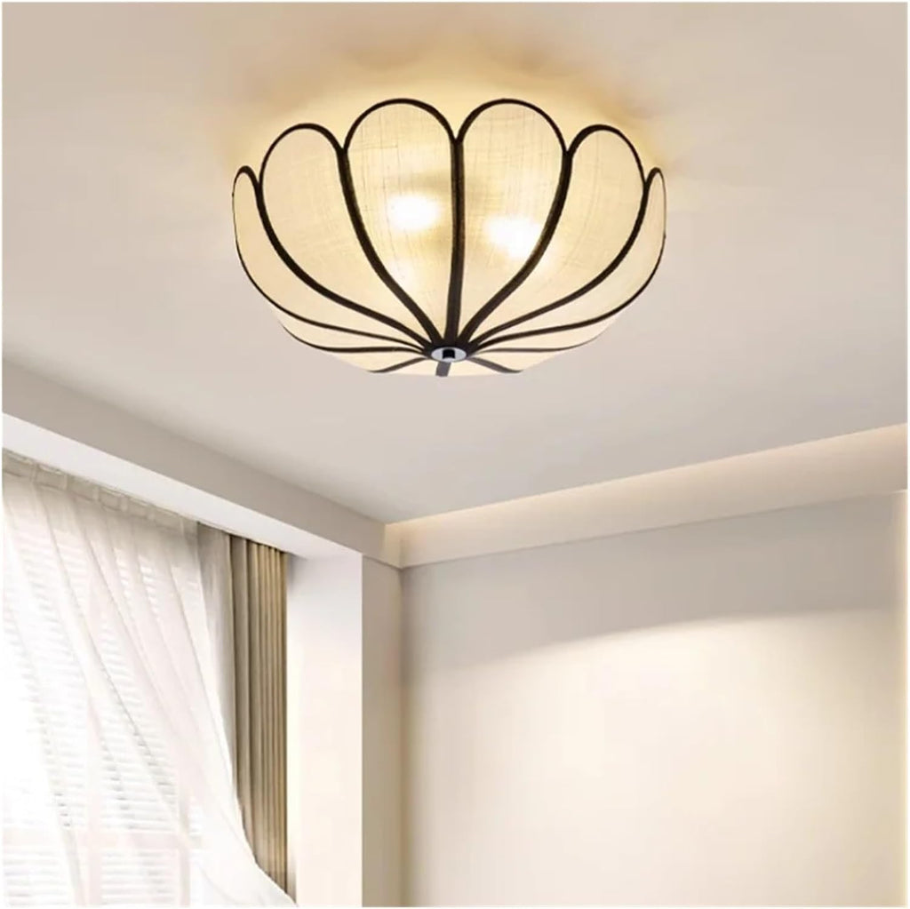 Nordic Ceiling Lamp Bedroom Romantic Ceiling Light Flower Creamy Petals Mounted Lamparas Led Luminarias