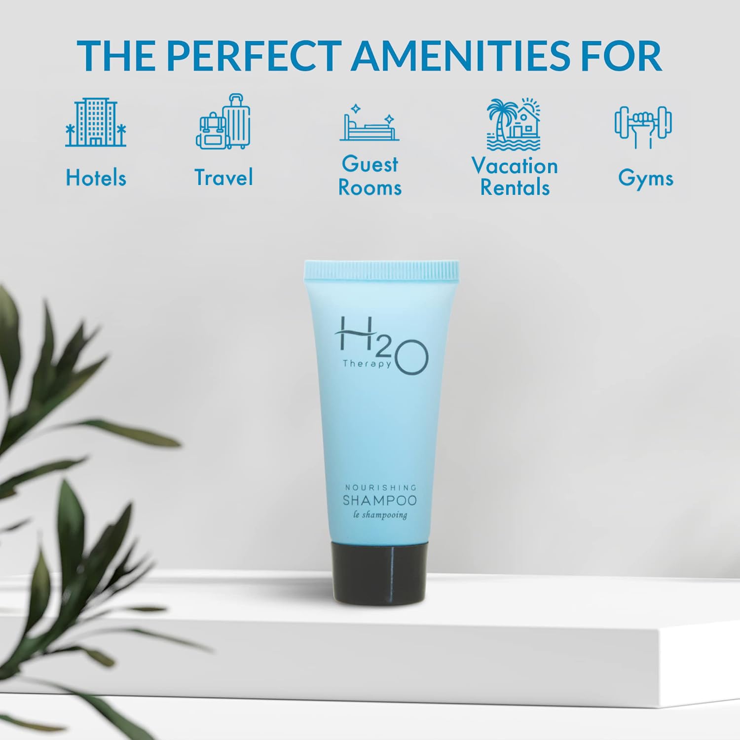 Travel Size Hotel Shampoo 300 Count 0.85 oz Bottles Guest Amenities for Hotels Vacation Rentals and Short Term Rentals Paraben Free Green Tea Scent Infused with Aloe and Olive Oil by H2O Therapy