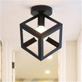 Chandelier, V-intage Ceiling Lights Iron Black Lamp Retro Cage Light Kitchen Fixtures Luminaria Lamparas De Techo Home Lighting(A Style)