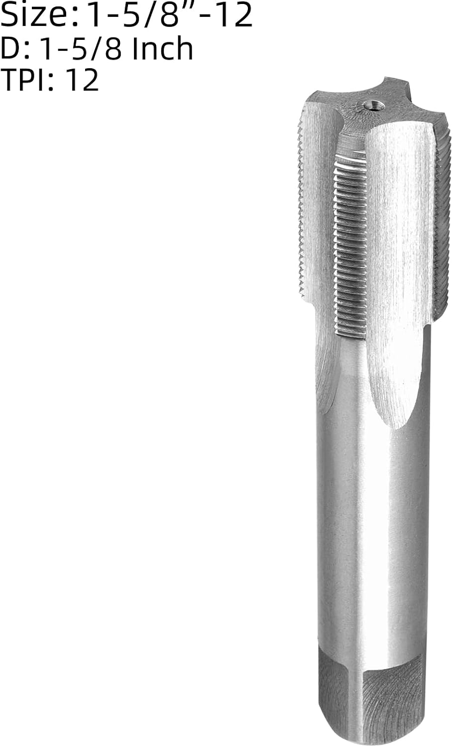 Burkit 1 5/8'-12 UN Tap and Die Set, 1-5/8 x 12 UN Machine Thread Tap and Round Die Right Hand