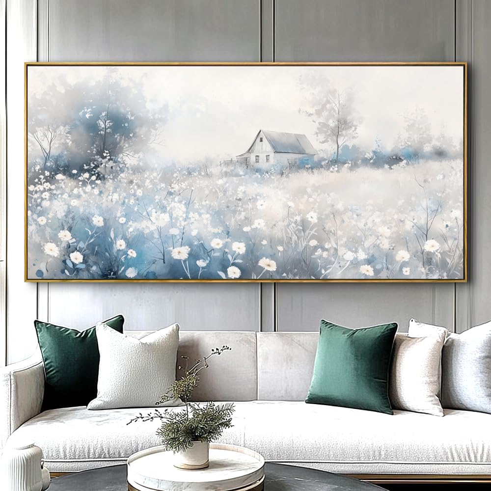 landscape Abstract Wall Art For Living Room Large Size Framed Canvas Wall Art Abstract Wall Decor Abstract Art Paintings Modern Artwork Decor for Bedroom Bathroom 60x30in