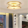 Chandeliers, LED Modern Chandelier Lamp, LED Ceiling Lights Luxury Vintage Glass Copper Luminarias Living Room Bedroom Ceiling Home Lighting,Modern LED Chande(D45*H15CM)