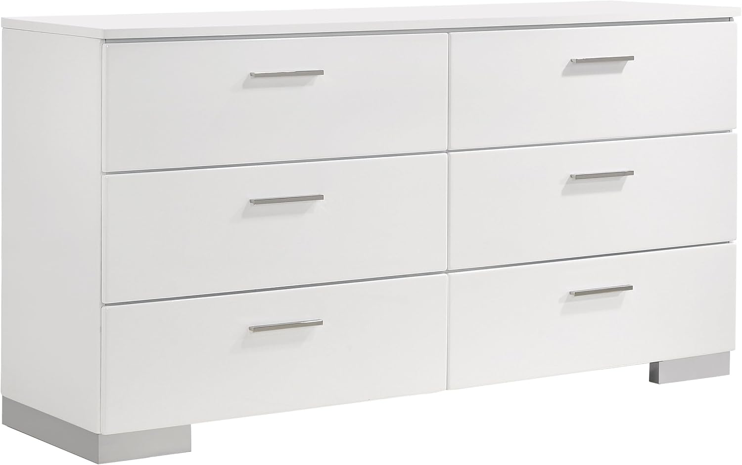 White High Gloss 4-piece Twin Bedroom Set