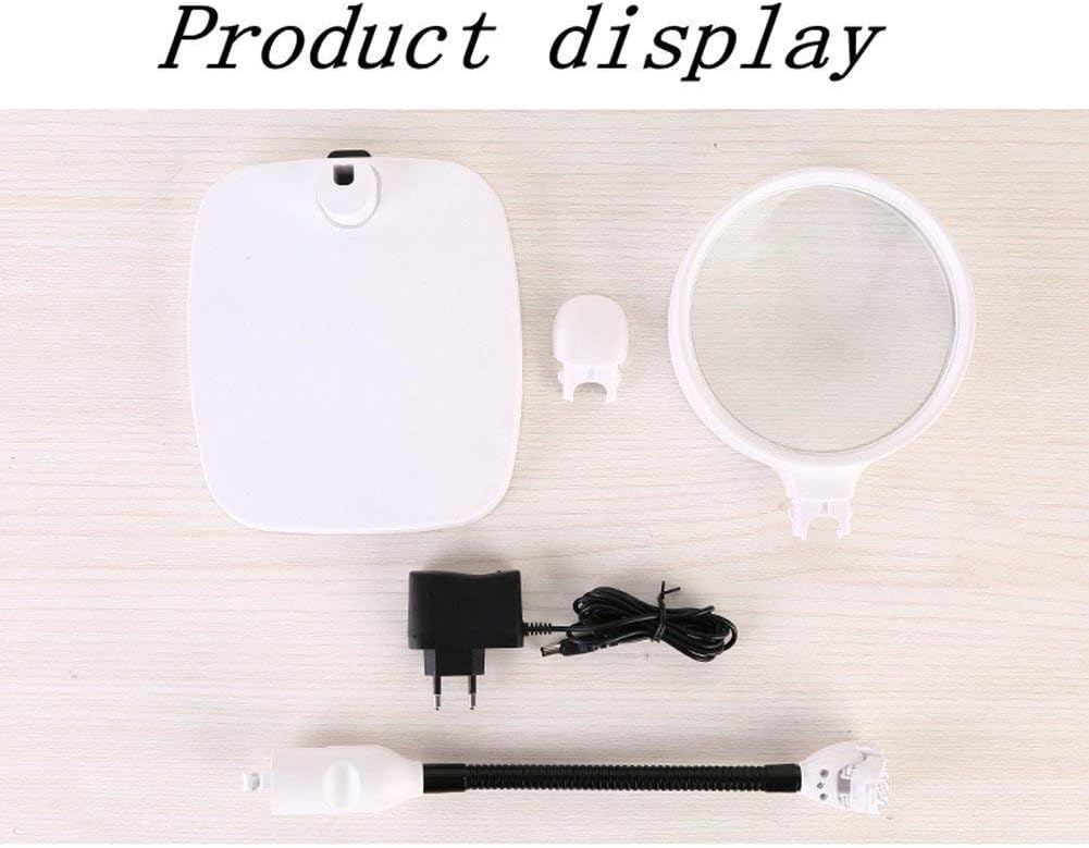 Magnifying 8X Desktop Lighting HD Magnifier Lamp for Elderly, Youth, Children, Reading Books, Electronic Maintenance Inspection, Mobile Phone Repair Handheld