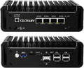 Firewall Micro Appliance J6413 4 Core, DDR4 8GB RAM 128GB NVMe SSD, 4 x i226V 2.5GbE LAN Fanless OPNsense Mini PC Router, AES-NI, 2HD+USB-C 3 Display Hardware, 2 x M.2 NVMe, TF Card Slot