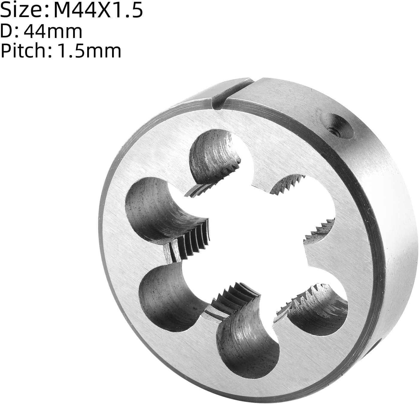 Burkit M44 X 1.5 Tap and Die Set, M44 x 1.5 Machine Thread Tap and Round Die Right Hand