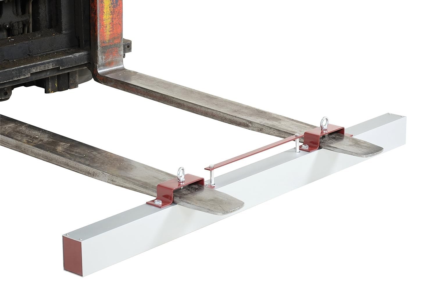 Vestil HFMS-60 Steel Forklift Hanging Magnetic Sweeper 60 in. Wide 65 Lb. Capacity Silver