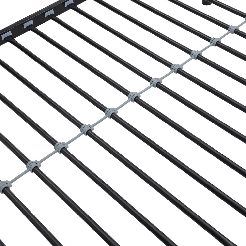 BUNK Bed Pink Twin Over Twin (Black + Metal)