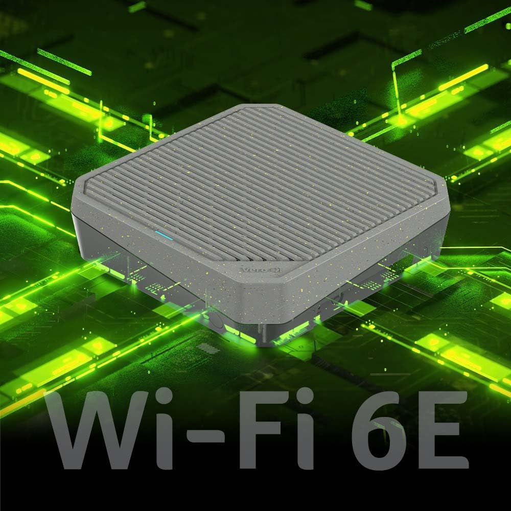 Acer Connect Vero W6m Wi-Fi 6E Mesh Router | Tri Band AXE7800 (2.4GHz/5GHz/6GHz) | Gigabit Speed (Up to 7.8Gbps) | Optimized Connectivity for PC or Console | 30% Post-Consumer Recycled