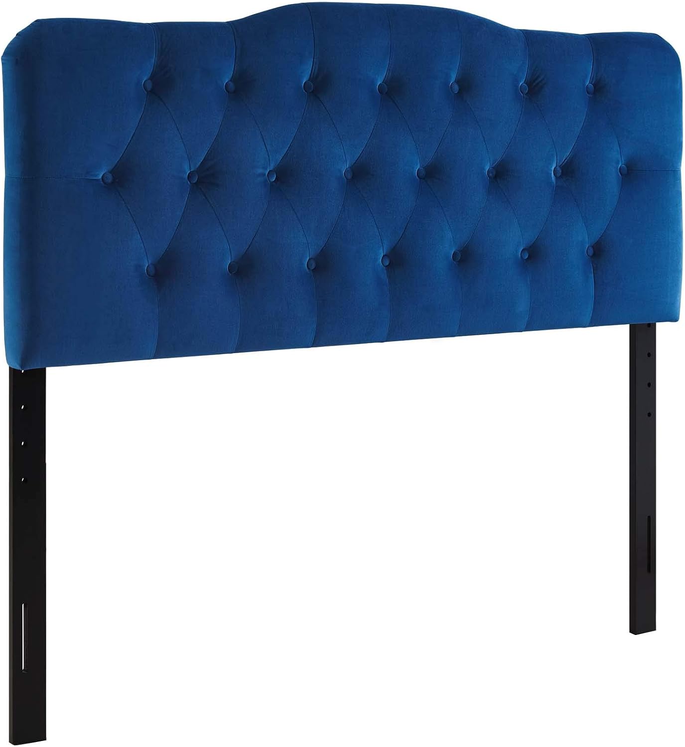 Modway Annabel Diamond Tufted Performance Velvet Full Headboard in Navy