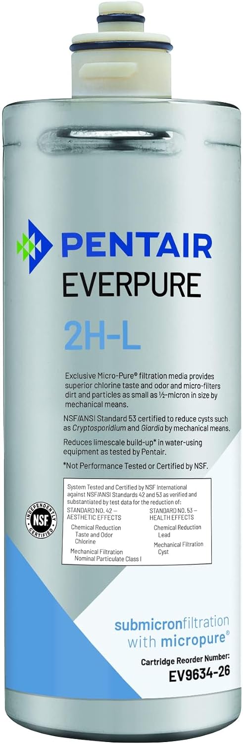 Everpure 2H-L | Aquverse A100 | Pentair S-54 Replacement Filter Cartridge for Water Cooler | NSF Certified | 12-Pack