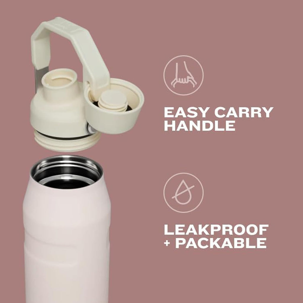 Stanley IceFlow Flip Straw 2.0 Water Bottle 24 OZ | Built-In Straw with Larger Opening | Lightweight & Leak-Resistant | Insulated Stainless Steel | BPA-Free | Frost (Pack of 4)