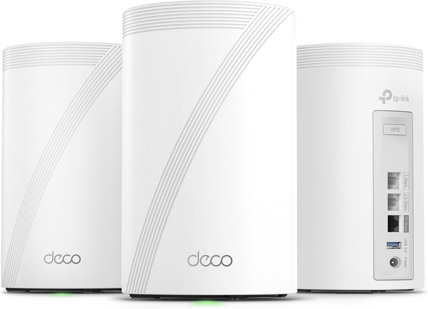 TP-Link Deco 7 Pro BE14000 Tri-Band Wi-Fi 7 Whole Home Mesh System | 8-Stream 14 Gbps | 10 WAN/LAN Port | Up to 8100 Sq.ft, 200 Devices Capacity | 320 MHz, HomeShield, AI-Roaming (BE67 3-Pack)