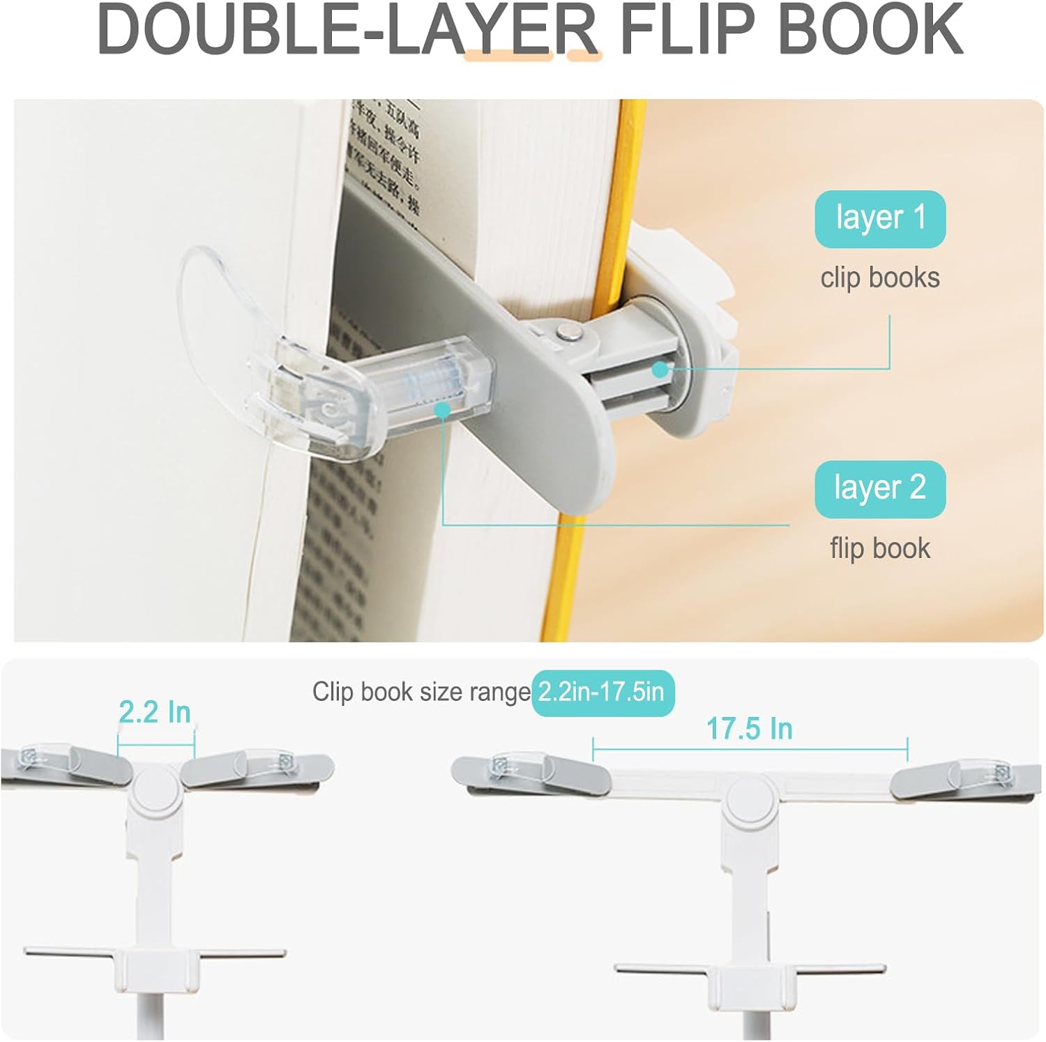 Tablet Floor Stand Holder with Clip, Book Stand for Reading, Cantilever Light with Remote Control, T-Shaped Foldable Hands Free,2