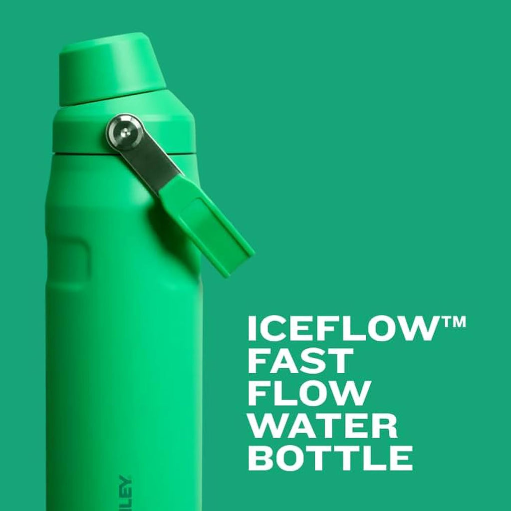 Stanley IceFlow Flip Straw 2.0 Water Bottle 24 OZ | Built-In Straw with Larger Opening | Lightweight & Leak-Resistant | Insulated Stainless Steel | BPA-Free | Frost (Pack of 4)