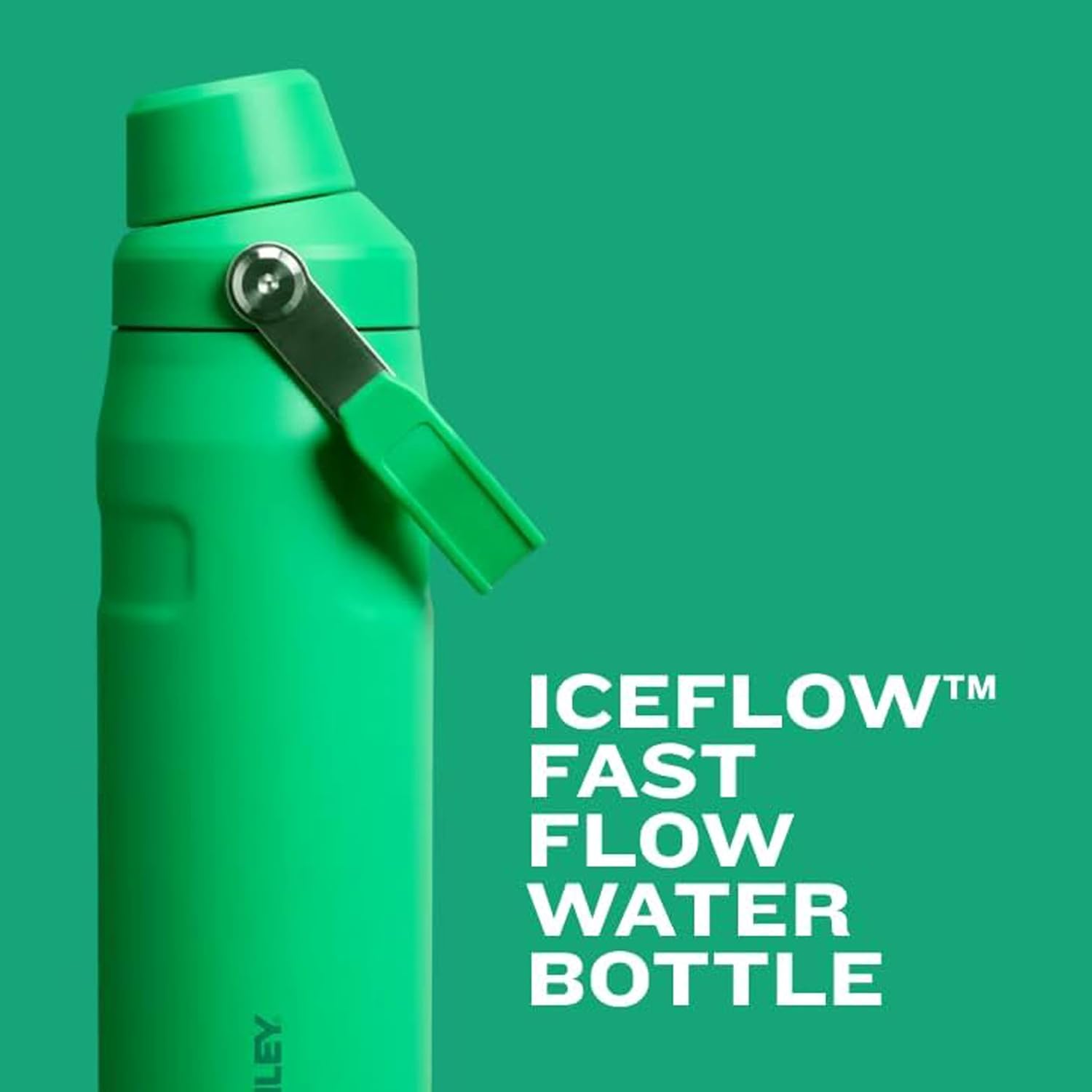 Stanley IceFlow Flip Straw 2.0 Water Bottle 24 OZ | Built-In Straw with Larger Opening | Lightweight & Leak-Resistant | Insulated Stainless Steel | BPA-Free | Frost (Pack of 4)