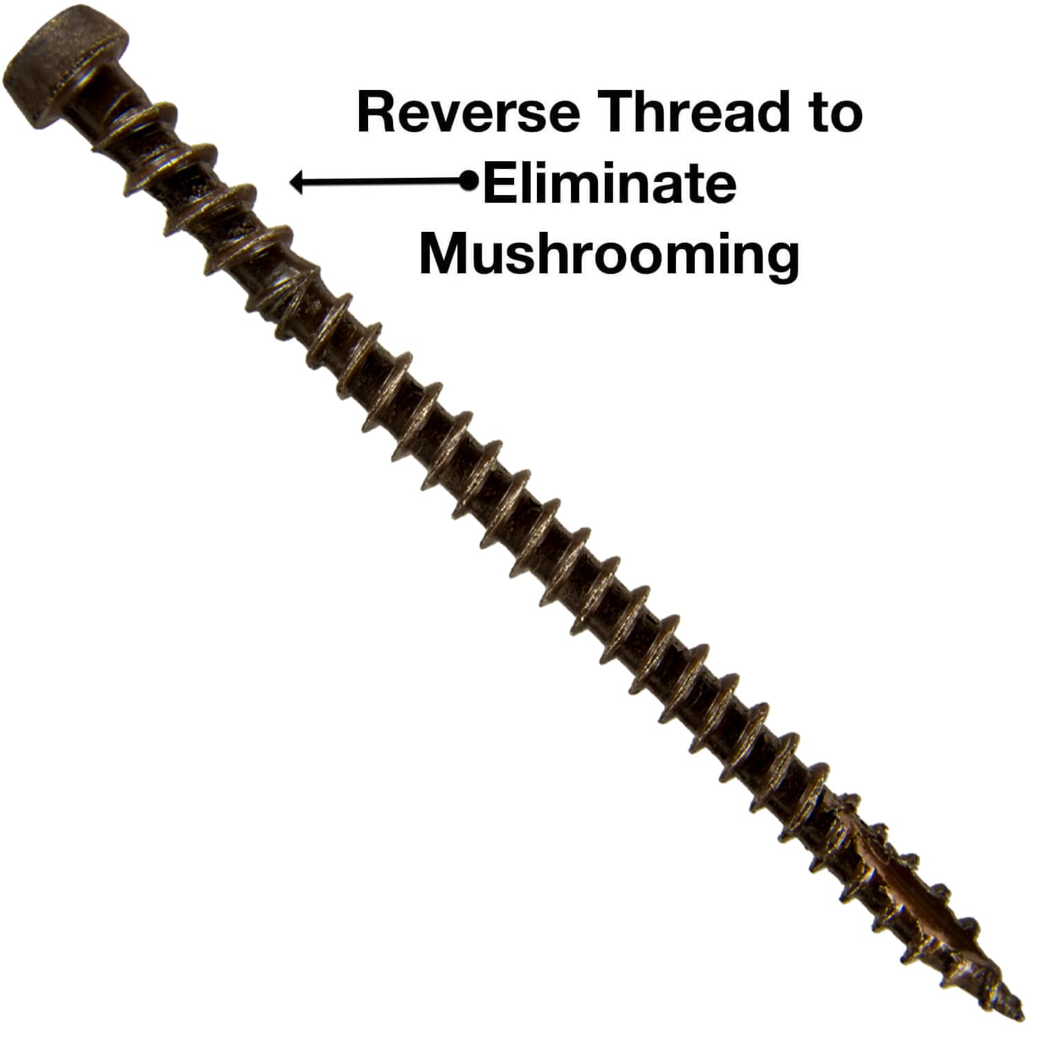 Jake Sales #10x2-3/4 Mocha Colored Composite Decking Wood Screw with Torx/Star Drive Head Exterior Coated - ACQ Lumber Compatible - 22 POUNDS ~1,750 Screws