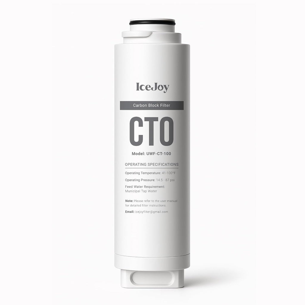IceJoy CTO Under Sink Water Filter, for 3-Stage Ultra-Filtration System, High Capacity 2000 Gallons, 1 Pack