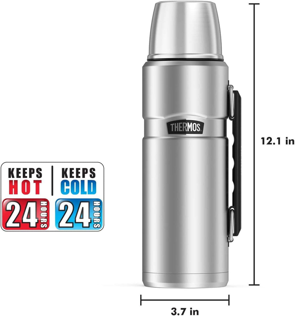 THERMOS Stainless King Vacuum-Insulated Beverage Bottle,40 Ounce,Midnight Blue,(Pack of 4)