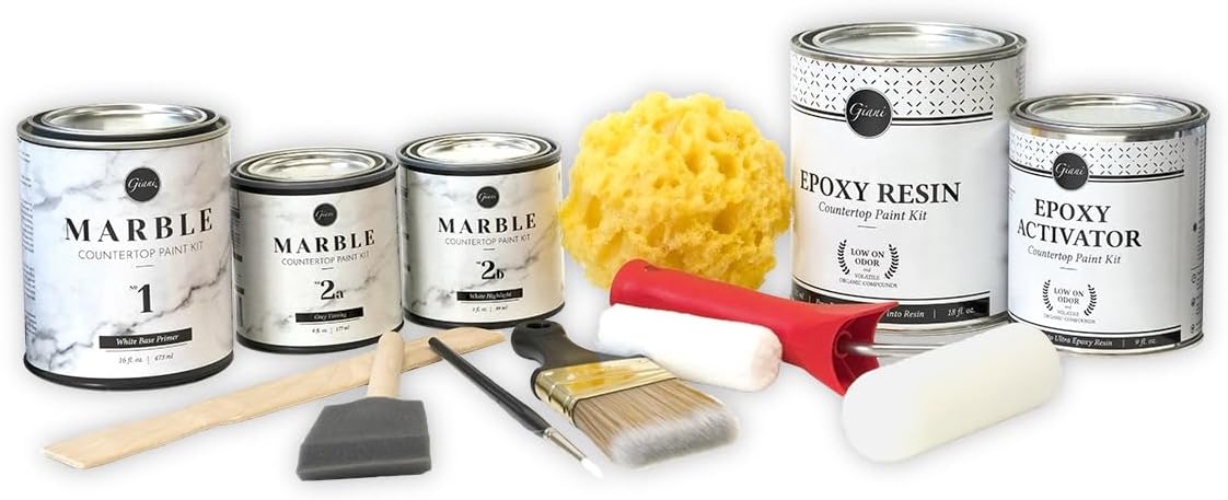 Giani White Marble Epoxy Countertop Small Project Kit