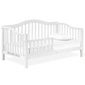 Dream On Me Austin Toddler Day Bed with Rails in White, Low to Floor Toddler Day Bed, Greenguard Gold & Baby Safety Alliance Certified, Non-Toxic Finishes, Side Safety Guard Rail