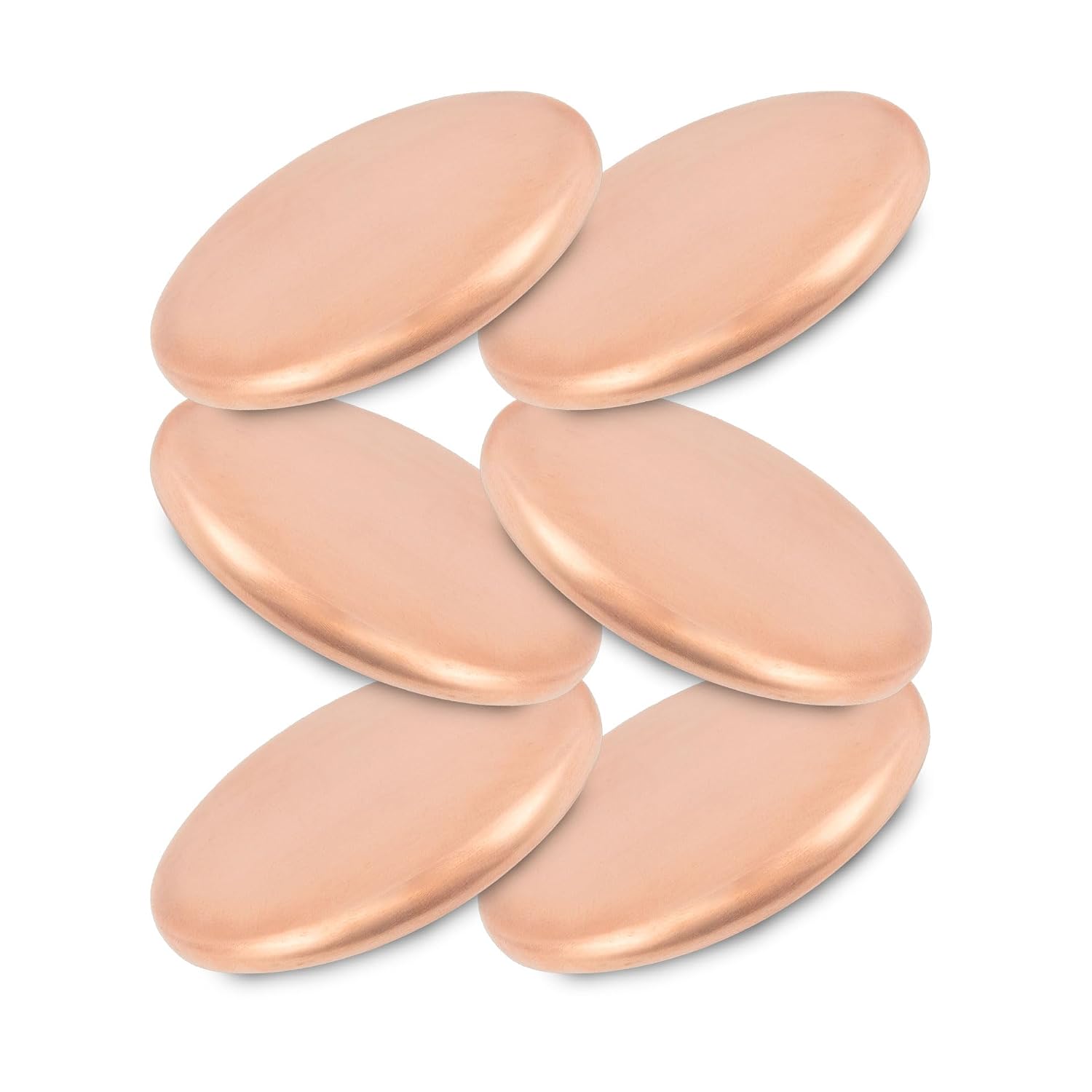 Copper Bar & Disc for Health, Wellness, Body & Hand | Adult & Kids | ADHD Tool | Anxiety Stress Relief (Pocket Sized) - 6 Pack