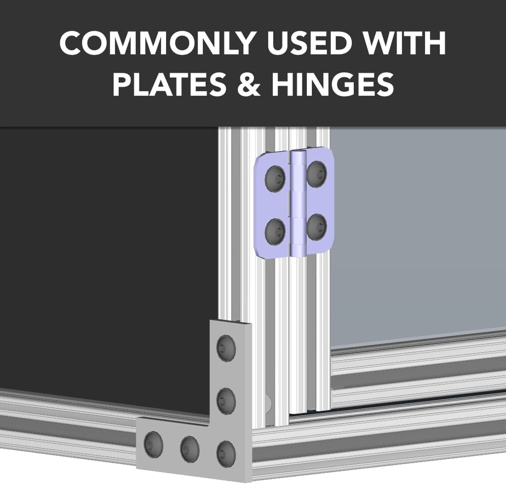 8020, 3933, 15 40 Series 1/4-20 Standard Drop in T-Nut Steel Nut T-Slot T-Slotted Accessories for 80/20 Aluminum Extrusion Hardware 1/4 Nuts (100 Pack)