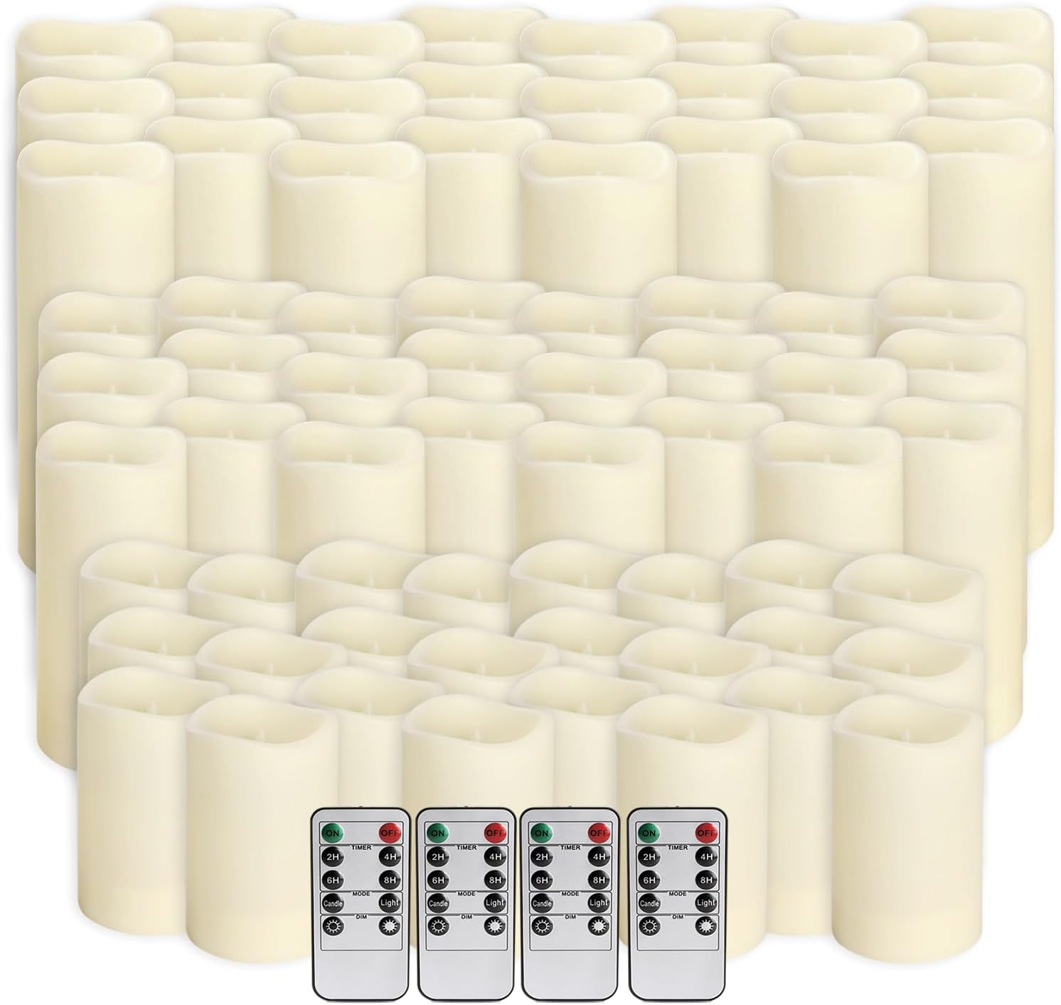 72-Pack LED Flameless Candles with Remote Control - Perfect for Home, Parties, and Special Occasions - Create a Magical Ambiance Effortlessly(Three Sizes)