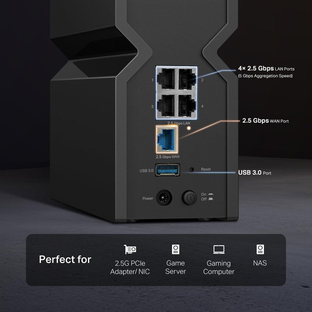 TP-Link Tri-Band BE9300 WiFi 7 Router (Archer BE550) – 6-Stream, Full 2.5G Ports, 6 Internal Antennas, Up to 2,000 sq. ft., EasyMesh Expansion, VPN
