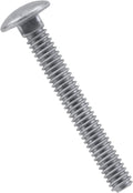 Hillman Group Galvanized Carriage Bolt 5/8' x 16', 25 Count, Blunt Point, Alloy Steel, Self-Locking Round Head Fasteners, Wood and Metal, No Washer Needed, Rust-Resistant (812660)